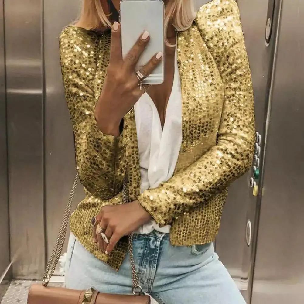 Jaqueta feminina - Blazer com lantejoulas