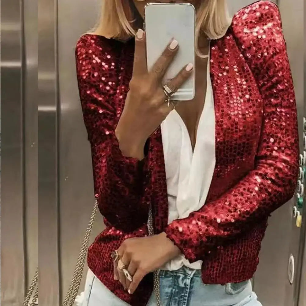 Jaqueta feminina - Blazer com lantejoulas